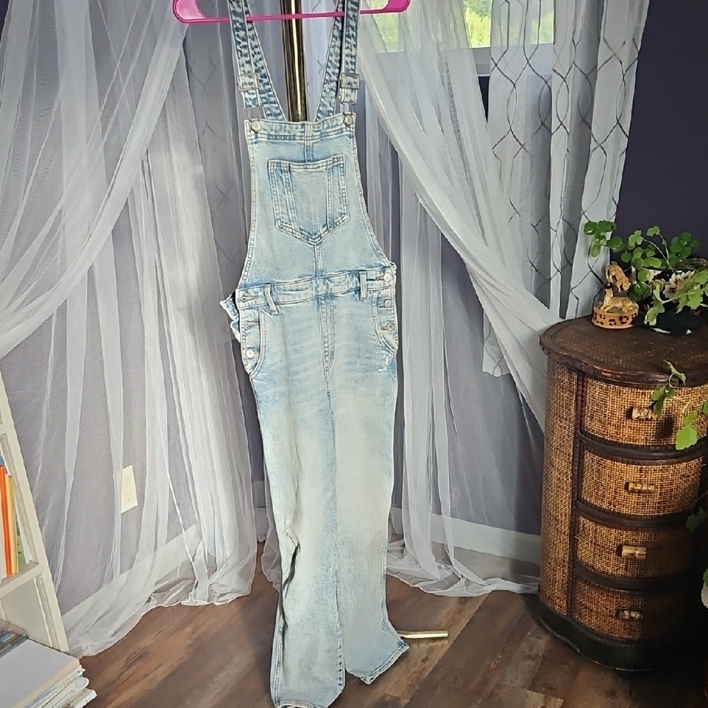 Old Navy Faded Blue Women's Denim Overalls